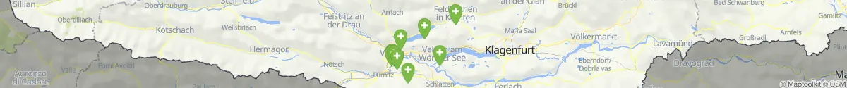 Kartenansicht für Apotheken-Notdienste in der Nähe von Velden am Wörther See (Villach (Land), Kärnten)